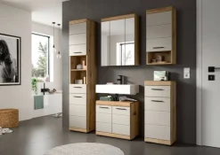 Badhochschrank Scout Evoke Oak Nachbildung Kaschmirgrau Nachbildung B/H/T: ca. 37x88x31 cm