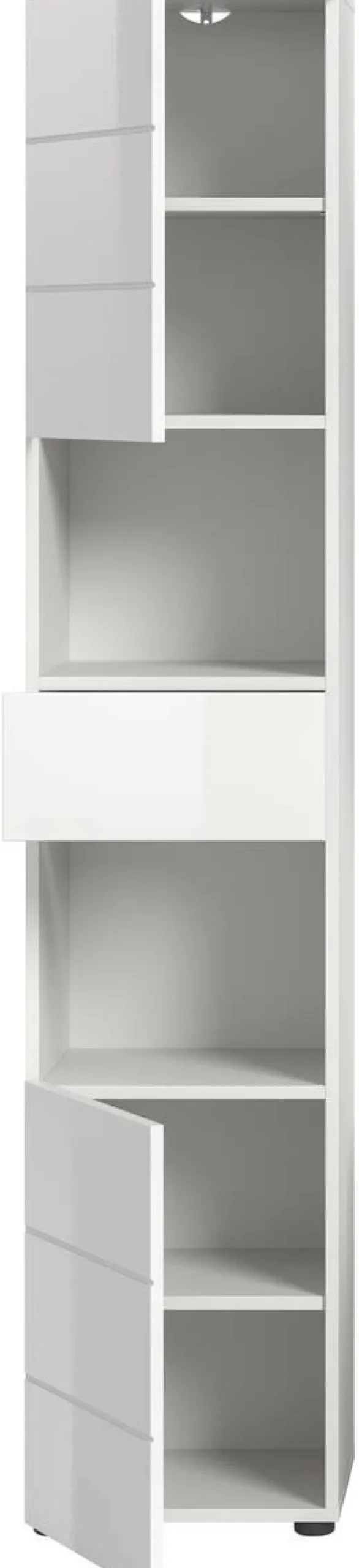 Badhochschrank VIRA weiß weiß Hochglanz B/H/T: ca. 38x190x34 cm
