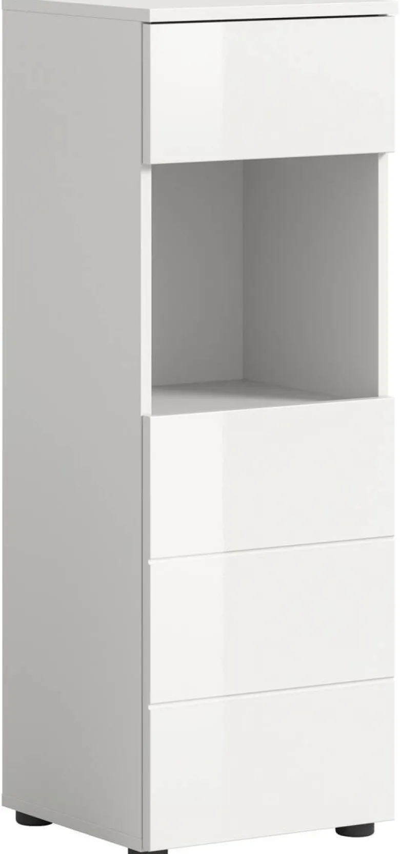 Badhochschrank VIRA weiß weiß Hochglanz B/H/T: ca. 38x106x34 cm