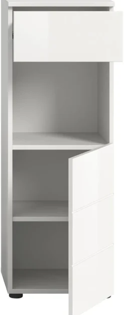 Badhochschrank VIRA weiß weiß Hochglanz B/H/T: ca. 38x106x34 cm