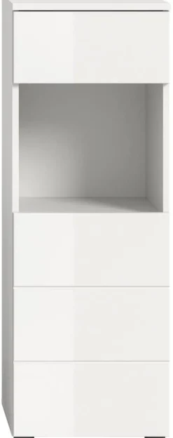 Badhochschrank VIRA weiß weiß Hochglanz B/H/T: ca. 38x106x34 cm