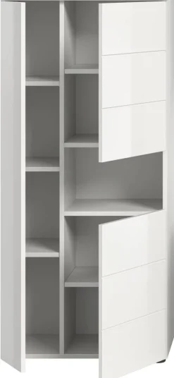 Badhochschrank VIRA weiß weiß Hochglanz B/H/T: ca. 60x133x34 cm