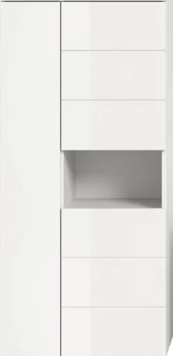 Badhochschrank VIRA weiß weiß Hochglanz B/H/T: ca. 60x133x34 cm