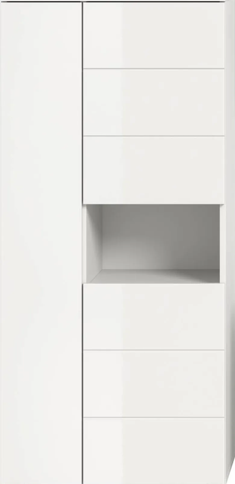 Badhochschrank VIRA weiß weiß Hochglanz B/H/T: ca. 60x133x34 cm