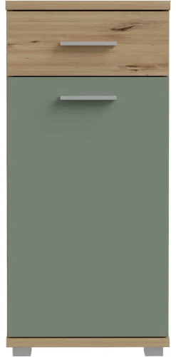 Badkommode Eiche Artisan Nachbildung salbei B/H/T: ca. 40x88x29 cm