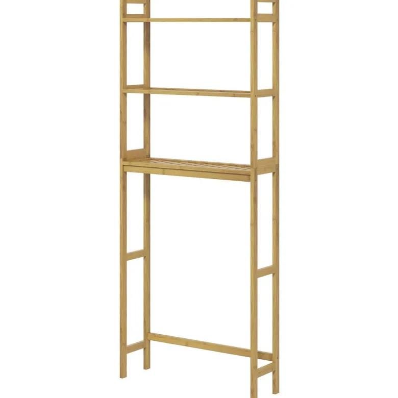 Badregal natur Bambus B/H/L: ca. 20x68x165 cm