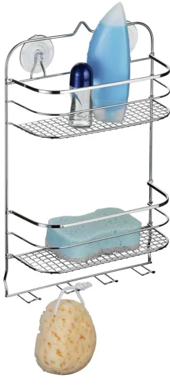 Badregal silber Eisen B/H/L: ca. 29,5x46x11 cm