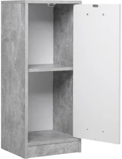 Bad-Set Madeira Beton Optik weiß B/H/T: ca. 123x76,5x28 cm