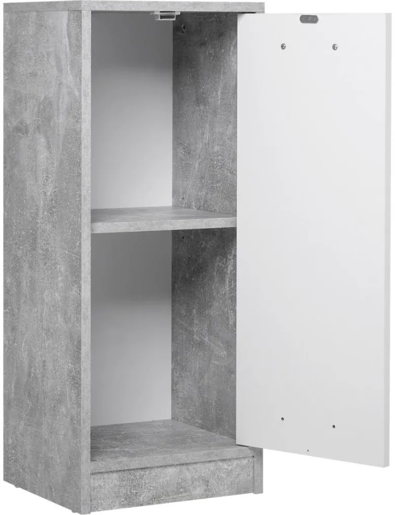 Bad-Set Madeira Beton Optik weiß B/H/T: ca. 123x76,5x28 cm