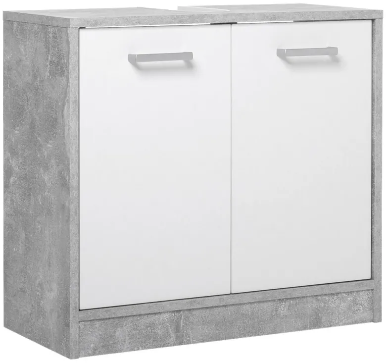 Bad-Set Madeira Beton Optik weiß B/H/T: ca. 123x76,5x28 cm