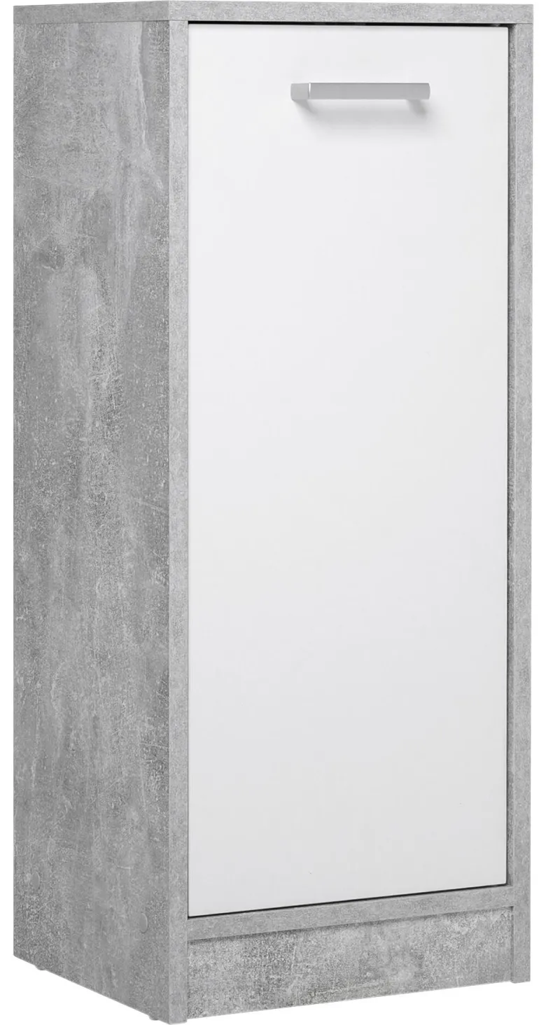 Bad-Set Madeira Beton Optik weiß B/H/T: ca. 123x76,5x28 cm