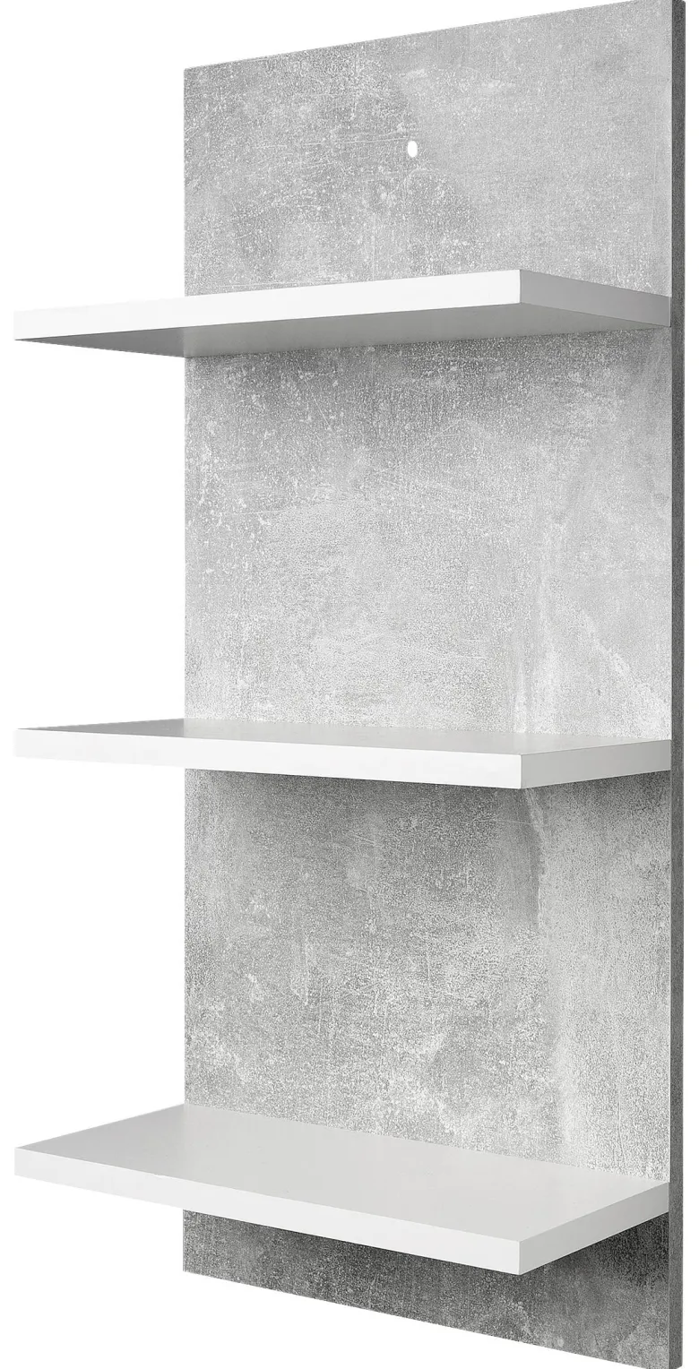 Bad-Set Madeira Beton Optik weiß B/H/T: ca. 123x76,5x28 cm