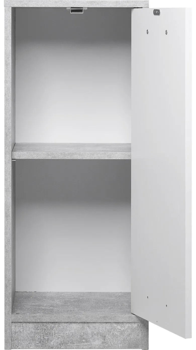 Bad-Set Madeira Beton Optik weiß B/H/T: ca. 123x76,5x28 cm