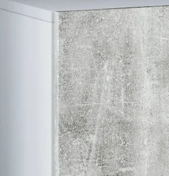 Badunterschrank Flandu Beton Optik weiß B/H/T: ca. 60x51x30 cm