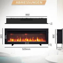 Balderia Elektrischer-Kamin Agnes 36 B/H/T: ca. 86x30,8x10,5 cm ca. 2000 W