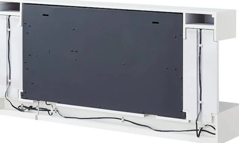 Balderia Wandkamin Helia weiß MDF B/H/T: ca. 127x60x25 cm