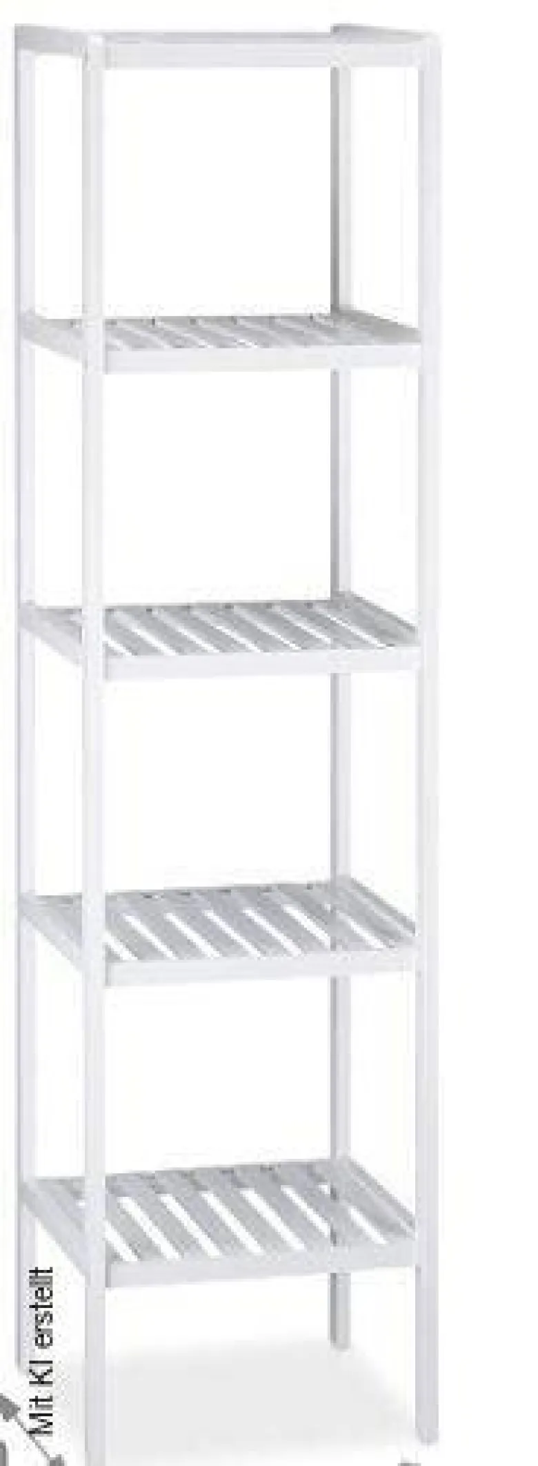 Bambusregal weiß Bambus B/H/T: ca. 36x145x36 cm