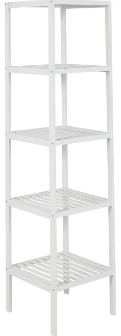 Bambusregal weiß Bambus B/H/T: ca. 36x145x36 cm