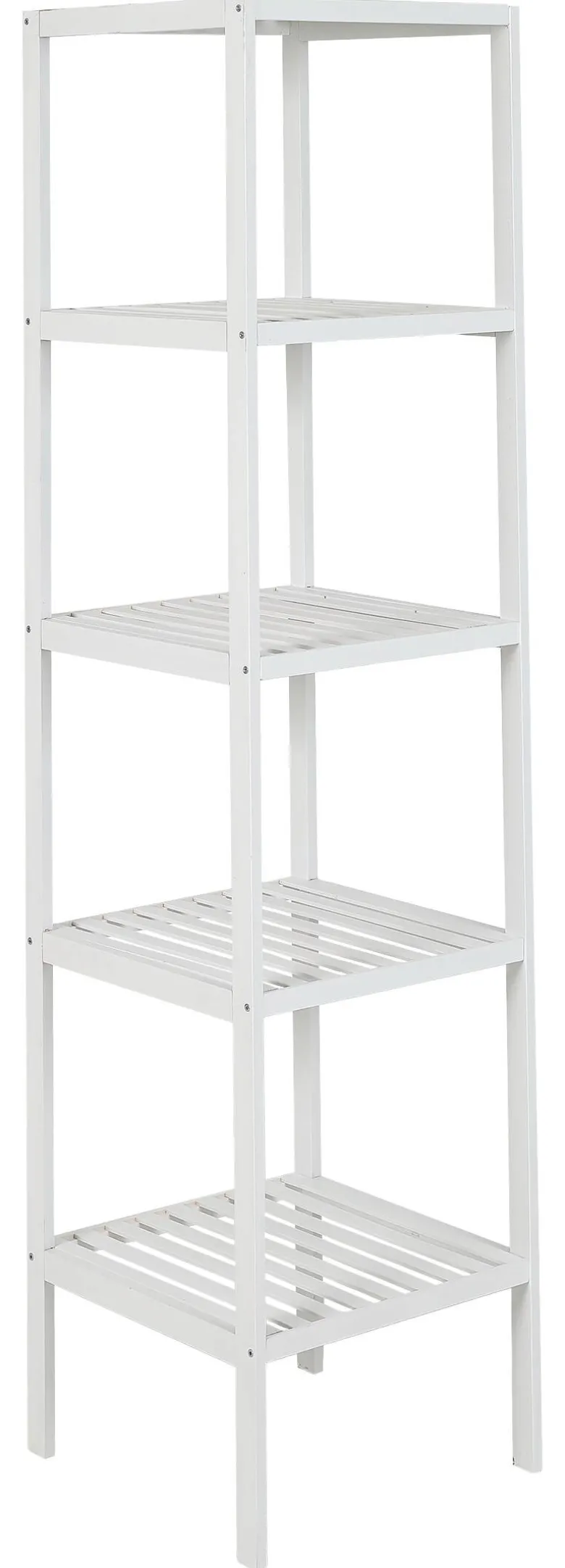 Bambusregal weiß Bambus B/H/T: ca. 36x145x36 cm