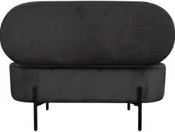 Bank NOVA schwarz Metall B/H/T: ca. 95x42x37,5 cm