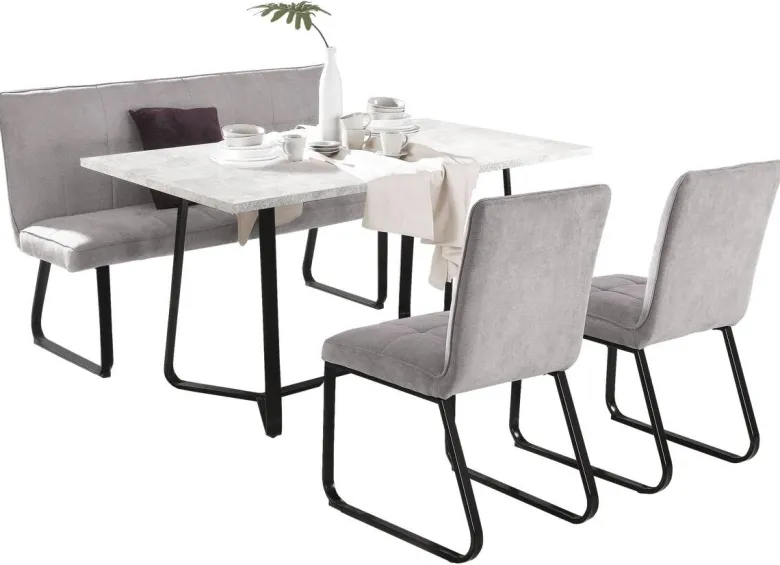 Bank TALEA hellgrau B/H/T: ca. 140x92x59 cm