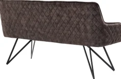 Bank Turin anthrazit Microfaser B/H/T: ca. 160x82x60 cm