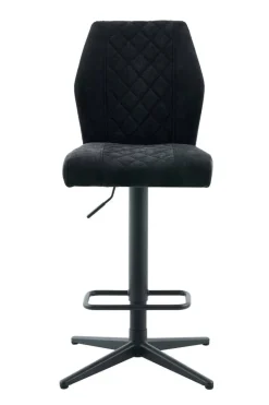 Barhocker Babsi schwarz Microfaser B/H/T: ca. 44x99x57 cm