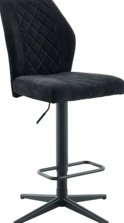 Barhocker Babsi schwarz Microfaser B/H/T: ca. 44x99x57 cm