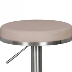 Barhocker beige Kunstleder B/H/T: ca. 38x82x38 cm