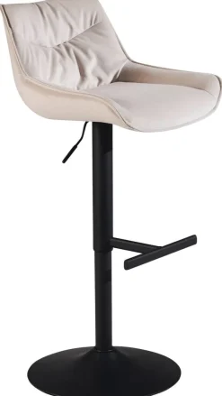 Barhocker beige Samt B/H/T: ca. 45x106x55 cm