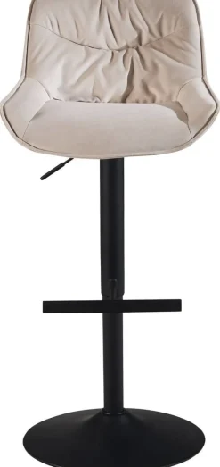 Barhocker beige Samt B/H/T: ca. 45x106x55 cm