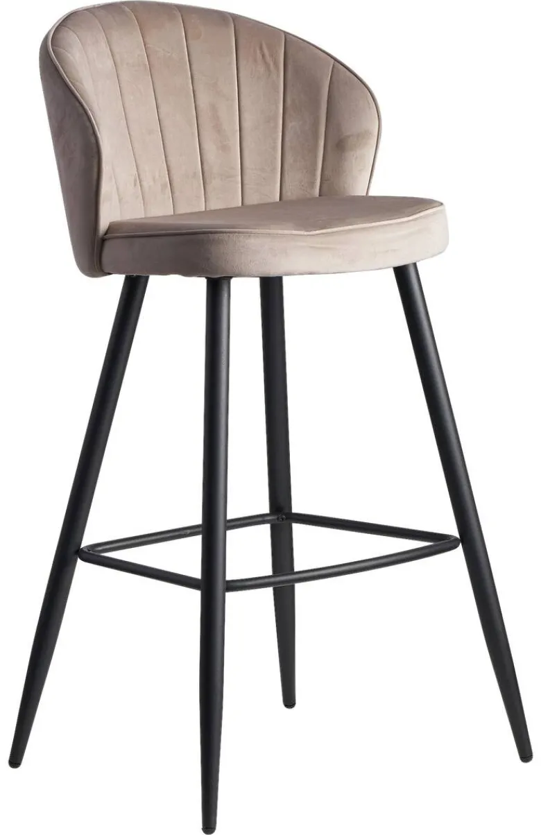 Barhocker beige Stoff B/H/T: ca. 56x102,5x52,5 cm