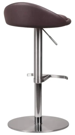 Barhocker braun Edelstahl Kunstleder Edelstahl B/H/T: ca. 43x90x43 cm