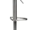 Barhocker dunkelbraun Edelstahl Kunstleder Edelstahl
