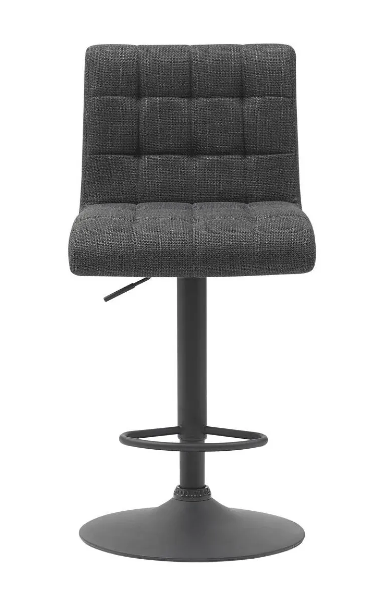 Barhocker Erika anthrazit Microfaser Webstoff B/H/T: ca. 47x93x57 cm