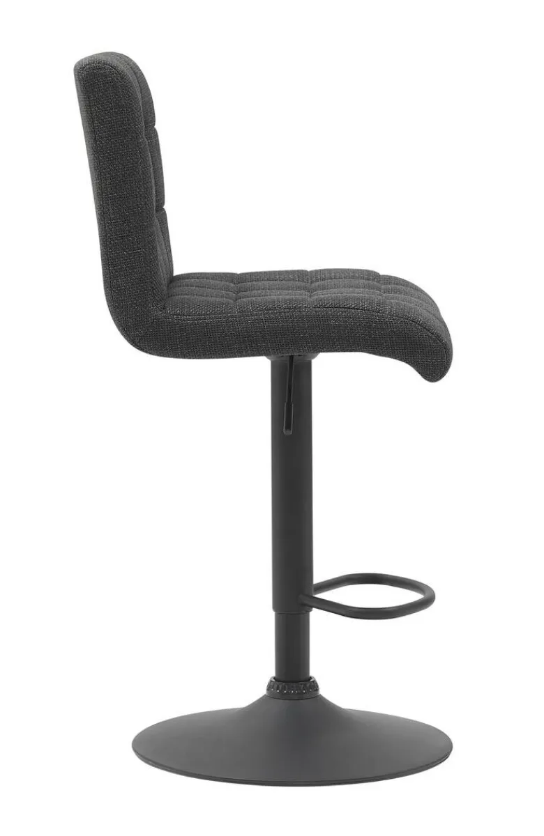 Barhocker Erika anthrazit Microfaser Webstoff B/H/T: ca. 47x93x57 cm