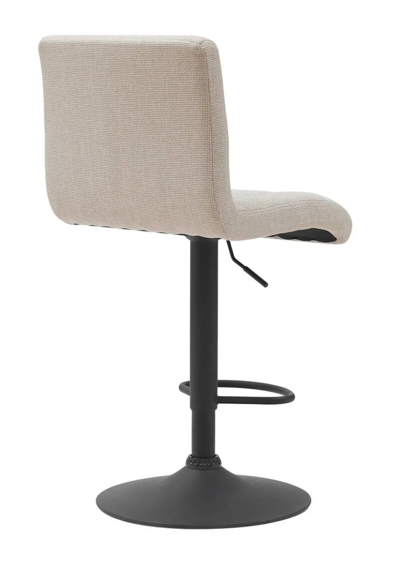 Barhocker Erika beige Microfaser Webstoff B/H/T: ca. 47x93x57 cm