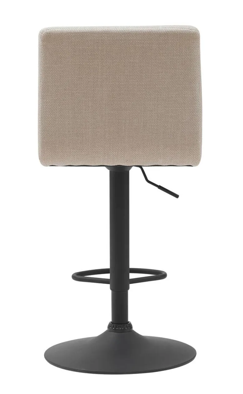 Barhocker Erika beige Microfaser Webstoff B/H/T: ca. 47x93x57 cm