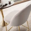 Barhocker 2er Set beige messing Samt Eisen