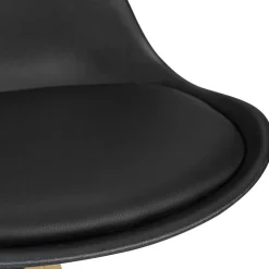 Barhocker 2er-Set schwarz Kunstleder B/H/T: ca. 44x113x39 cm