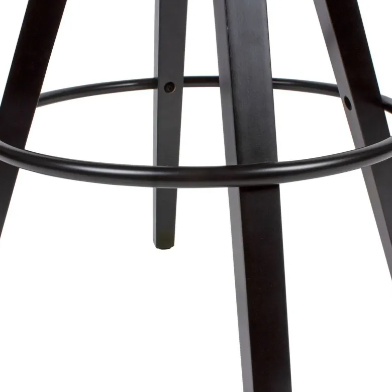 Barhocker 2er-Set schwarz Kunstleder B/H/T: ca. 44x113x39 cm