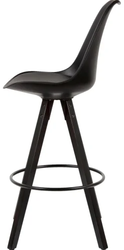 Barhocker 2er-Set schwarz Kunstleder B/H/T: ca. 44x113x39 cm