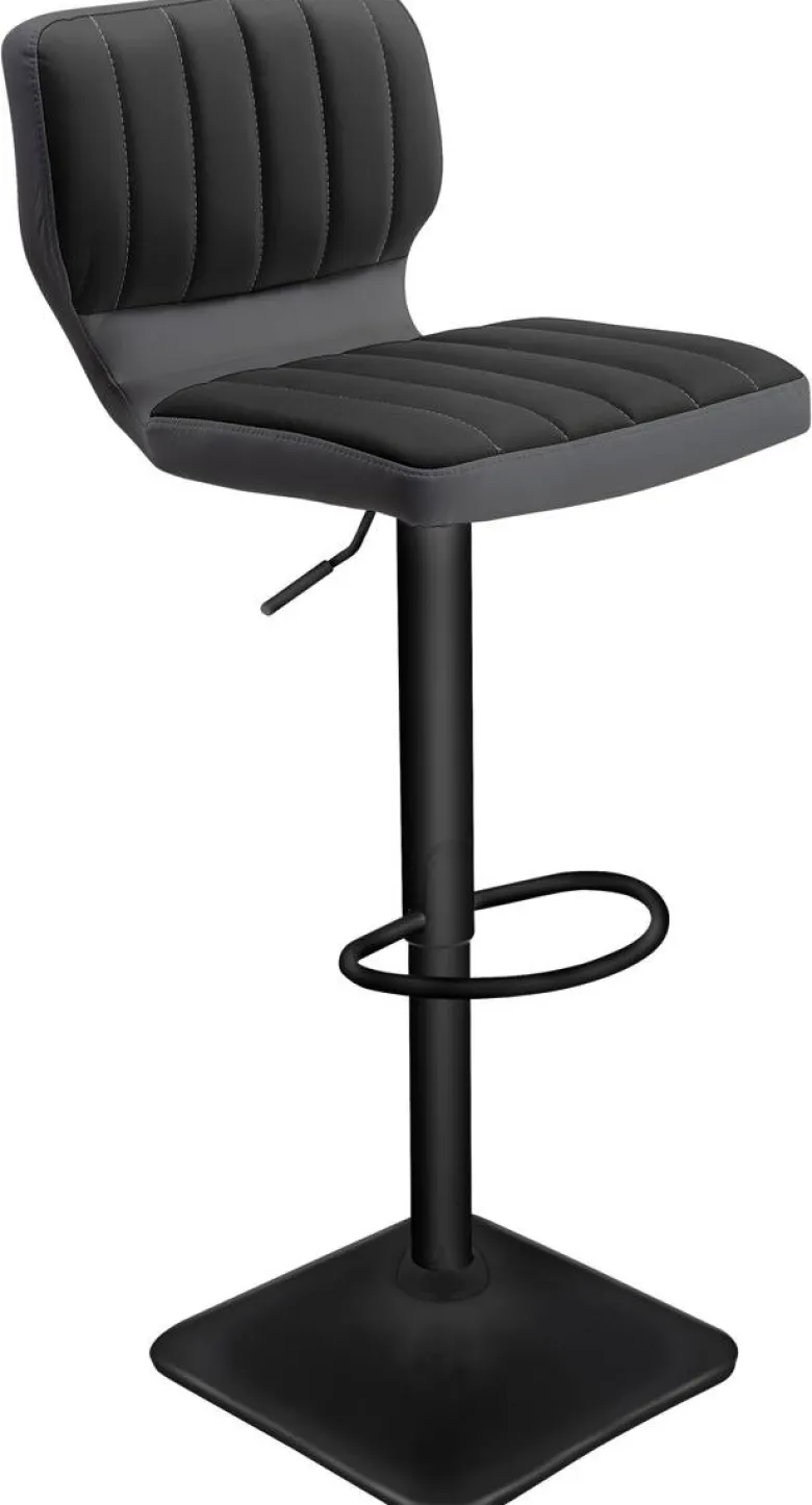 Barhocker FM-175 anthrazit Kunstleder B/H/T: ca. 41x88x48 cm