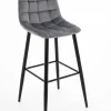 Barhocker FM grau Microfaser B/H/T: ca. 43x100x45 cm