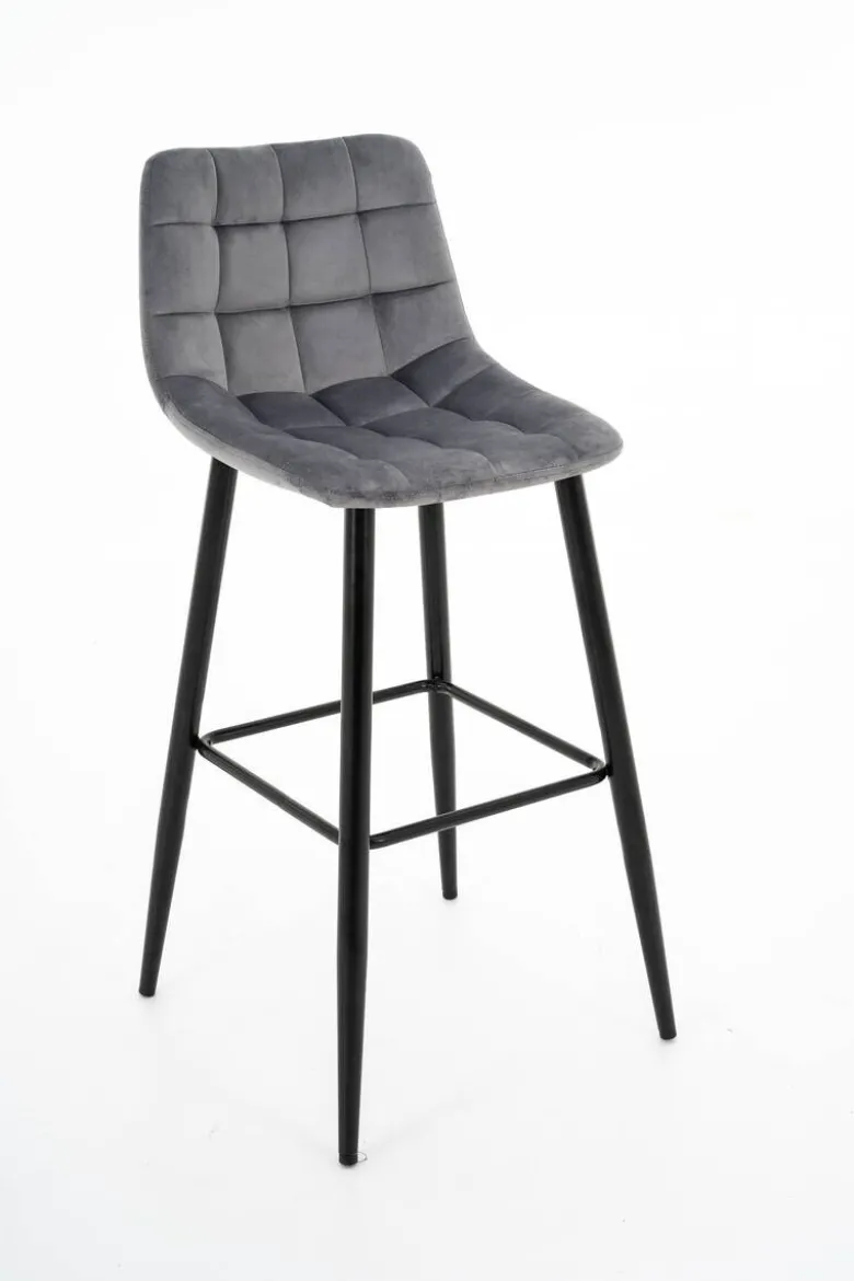 Barhocker FM grau Microfaser B/H/T: ca. 43x100x45 cm