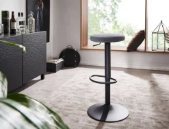 Barhocker grau Polyester B/H/T/D: ca. 40x79x40x35 cm