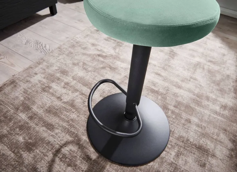 Barhocker grün Stoff B/H/T: ca. 40x58x40 cm