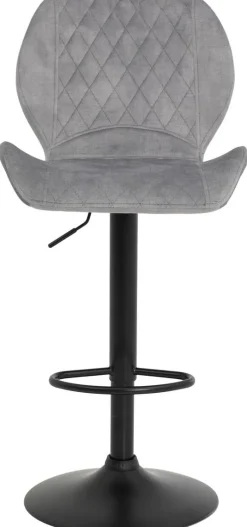 Barhocker Laila 2er Set grau Vintage Samtoptik B/H/T: ca. 42x117x51 cm