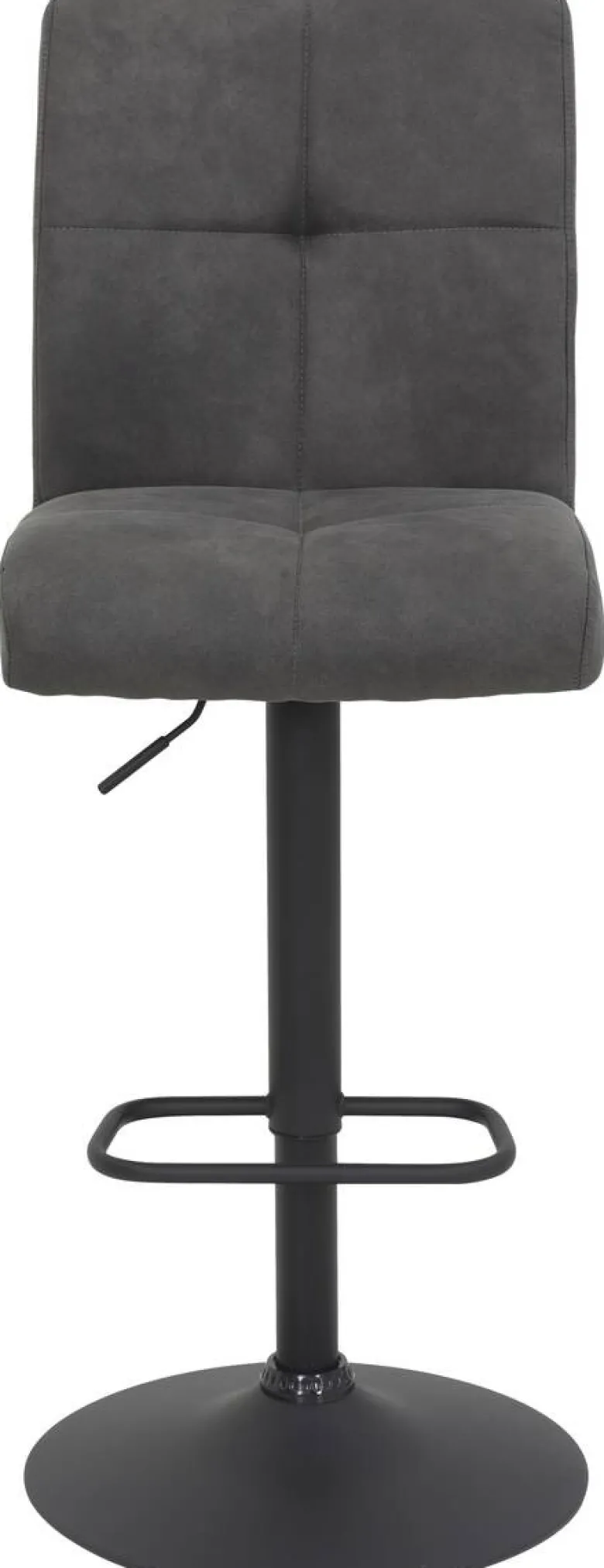 Barhocker Leni anthrazit Vintage Microfaser B/H/T: ca. 44x102x57 cm