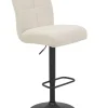 Barhocker Leni I, 2er-Set creme Microfaser B/H/T: ca. 44x124x57 cm